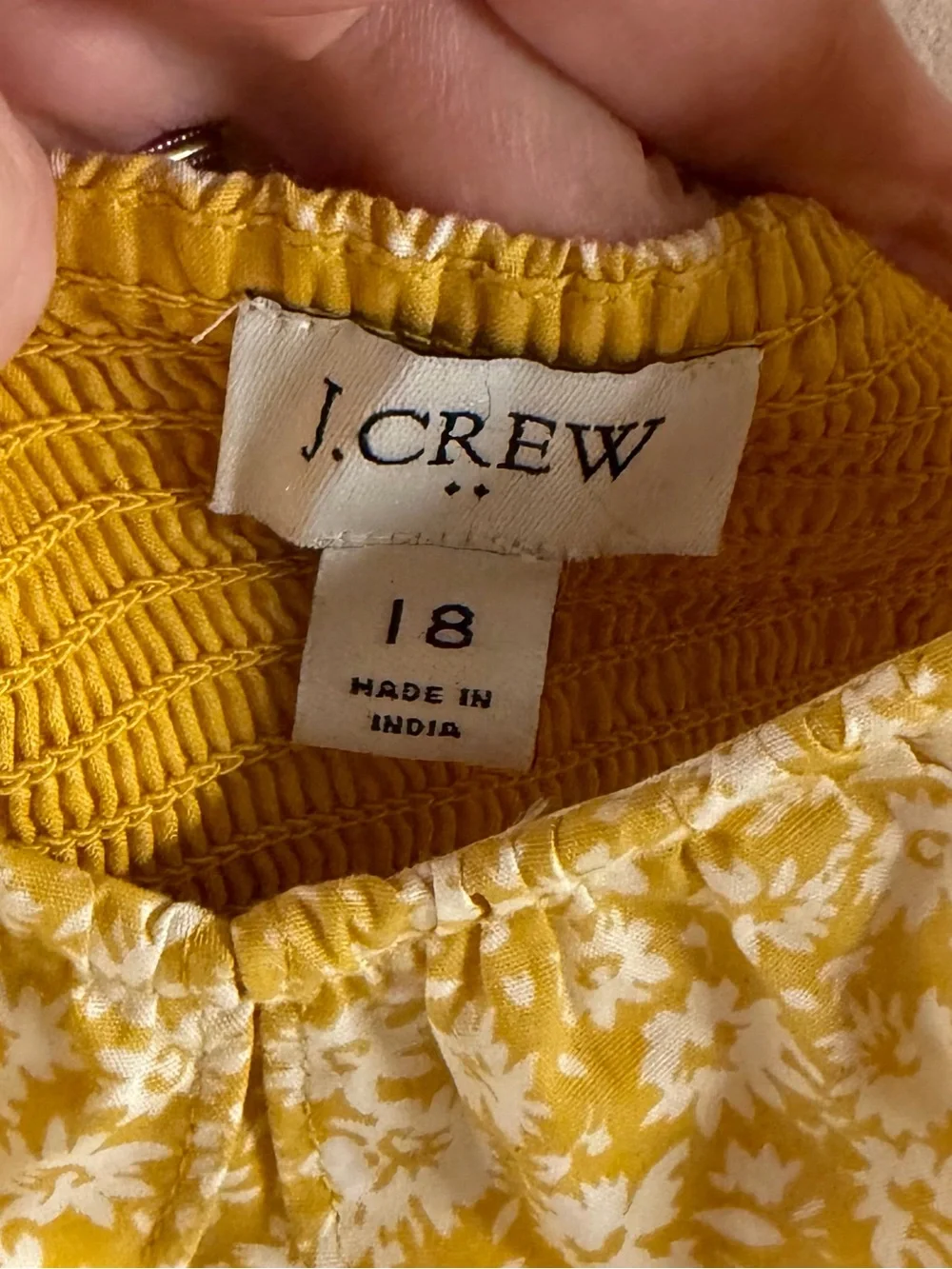 J. Crew Yellow Floral Ruffle Midi Dress Size 18